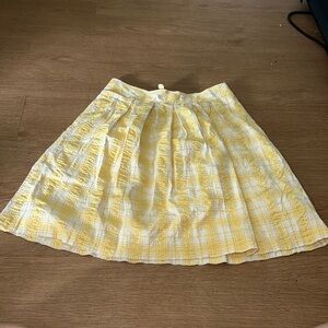 Lilly Pulitzer white and yellow plaid skirt